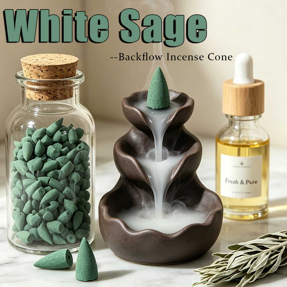 Home Fragrance Vanilla - Beyaz Adaçayı Kokulu Ters Akışlı Tütsü