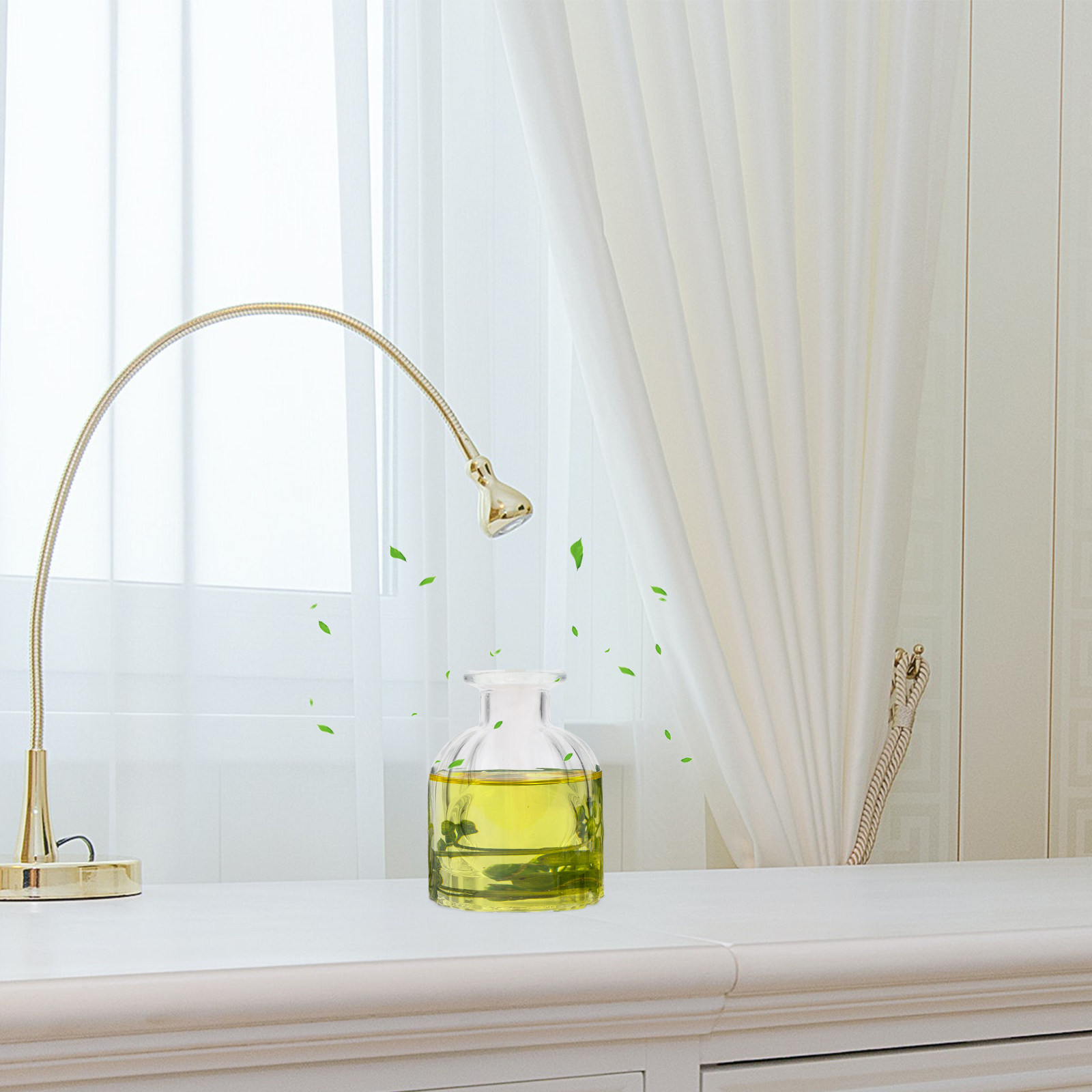 Home Fragrance Healthy - 3 Adet Şeffaf Cam Difüzör Şişesi,